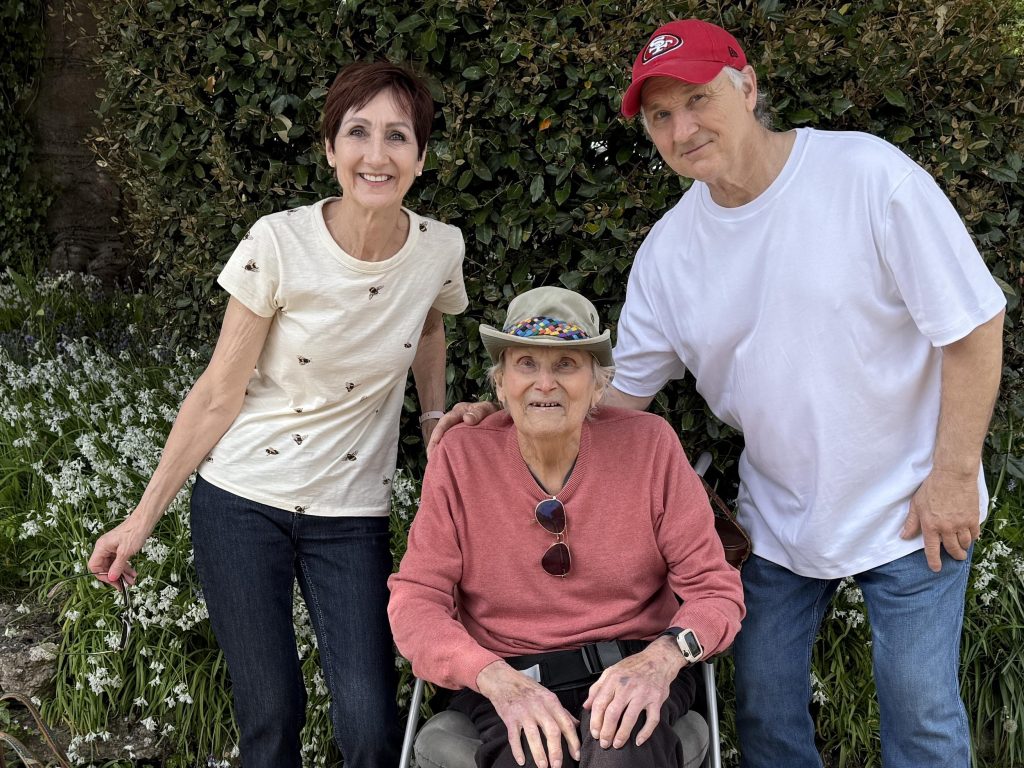 Live-in care client Ron with family